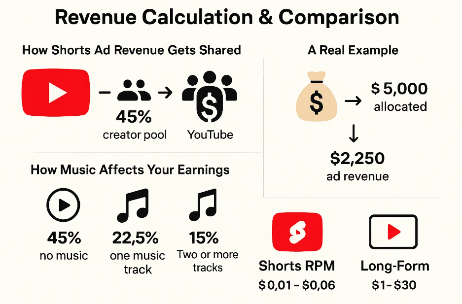 youtube shorts revenue calculation