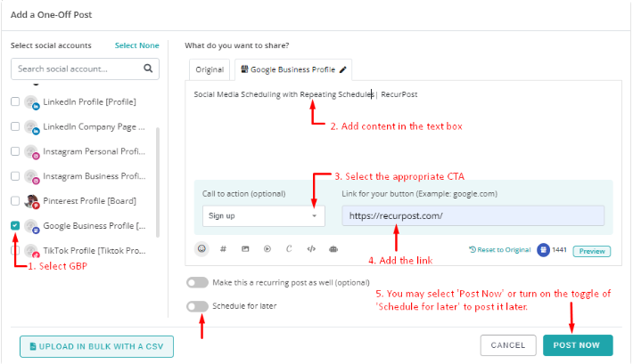 social media call to action examples