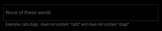 Exclude Tweets with Certain Words