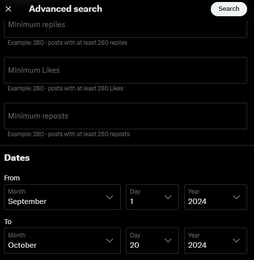 Search Tweets by Date