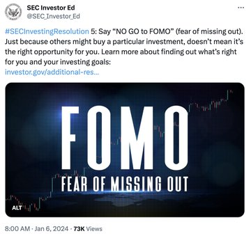 FOMO post on X