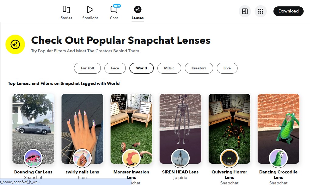 Snapchat Lenses