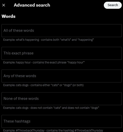 twitter advanced search