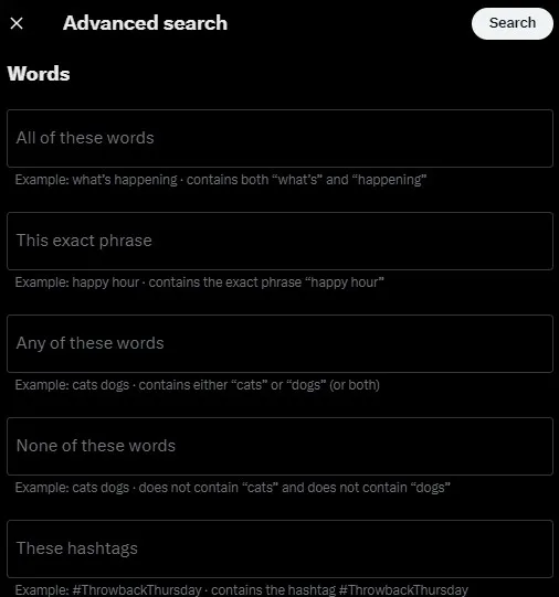 twitter advanced search