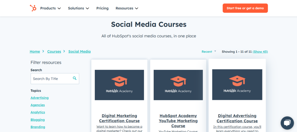 HubSpot Academy: Social Media Strategy & Analytics