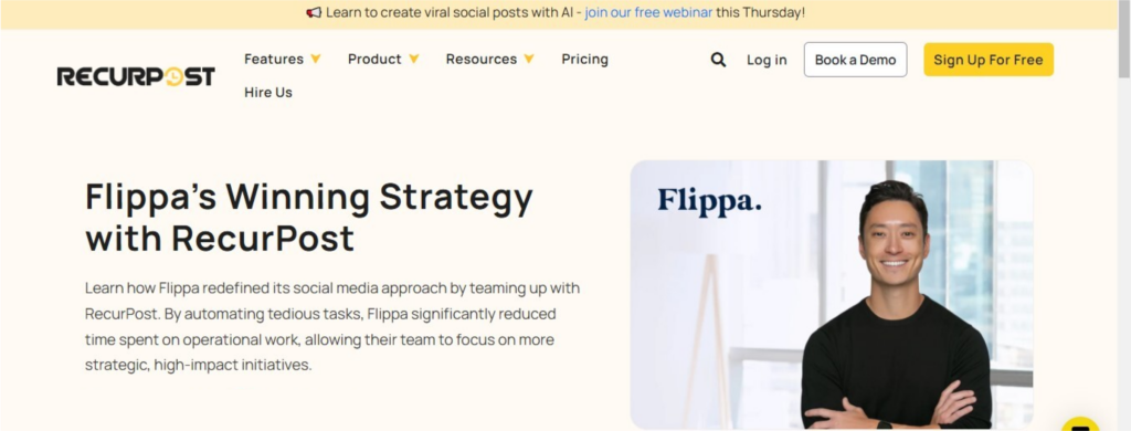 Flippa’s Winning Strategy with RecurPost