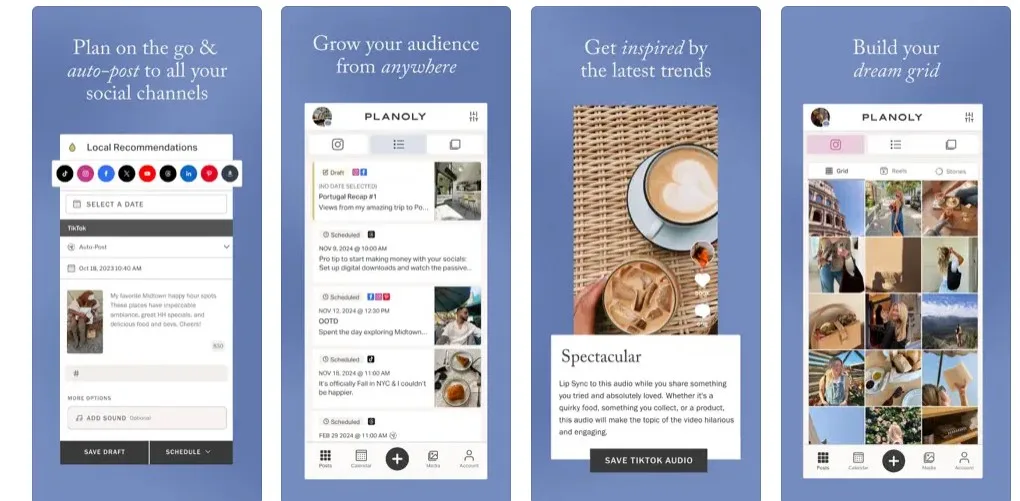 Apps for planning Instagram- Planoly