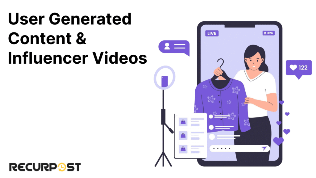 User Generated Content & Influencer Videos.