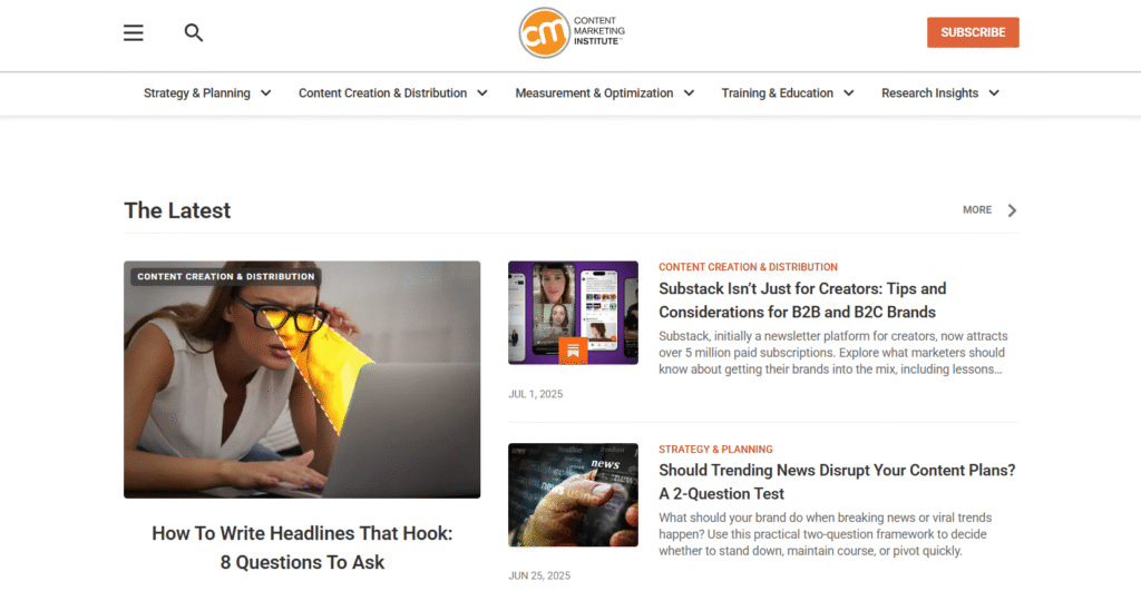 content marketing institute