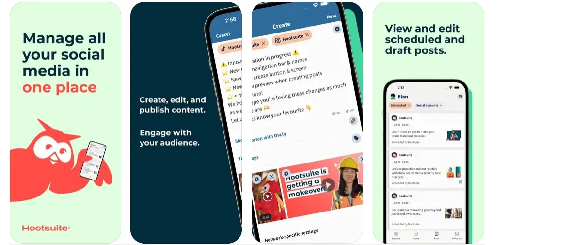 Apps for planning Instagram- Hootsuite