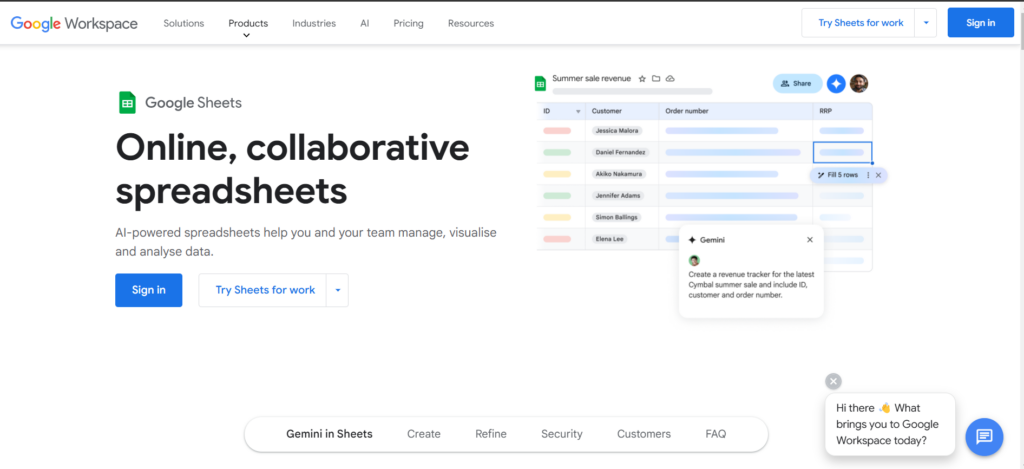 Google Sheets- Content Creation Tool