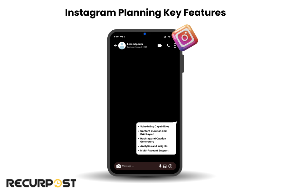 App for Planning Instagram- Key Features.