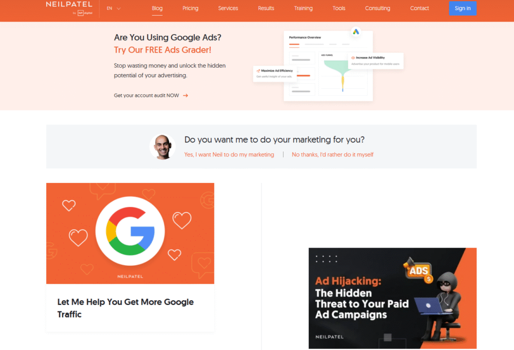 neil patel blog