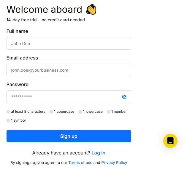 Step 1- Sign Up