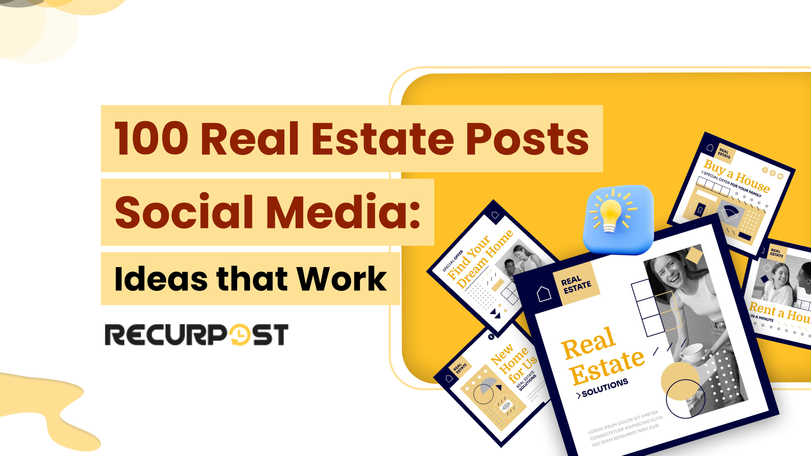 100 Real Estate Posts for Social Media_ Ideas That Work