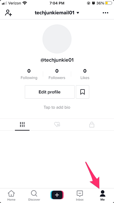 go to your tiktok profile