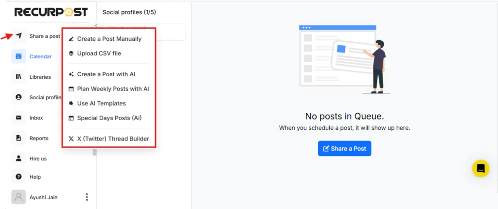 schedule LinkedIn posts in bulk