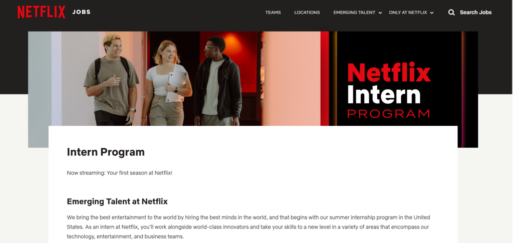 Netflix- Social Media Internships