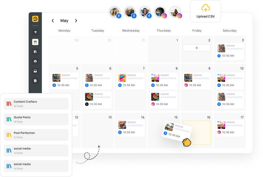 Facebook visual calendar