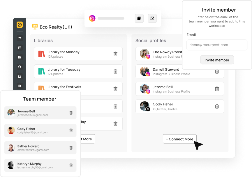 Instagram workspace