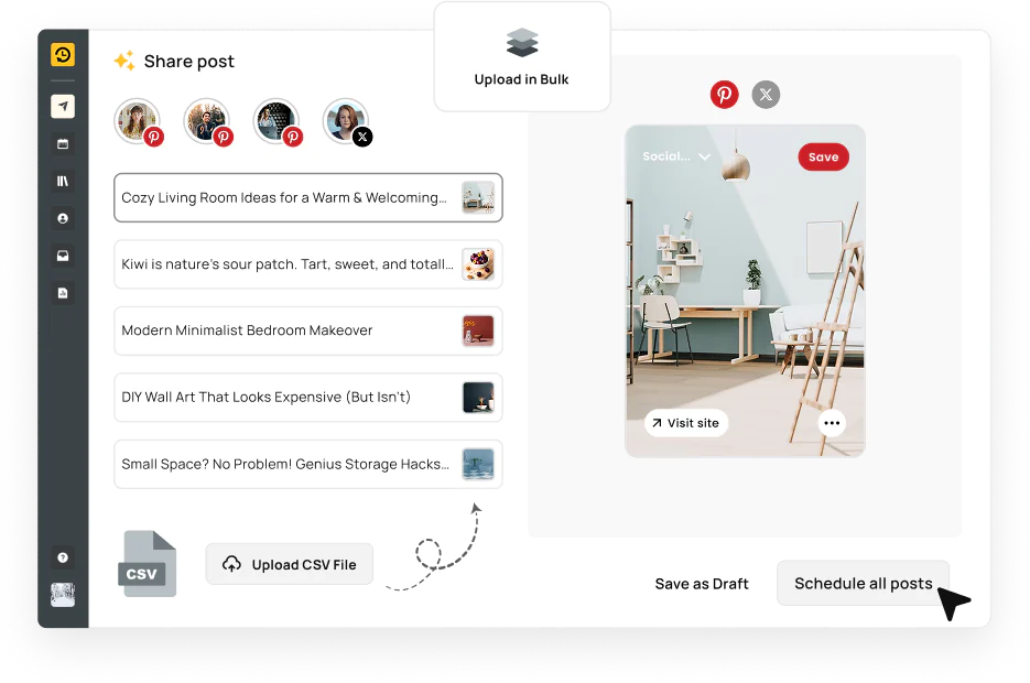 Pinterest bulk upload
