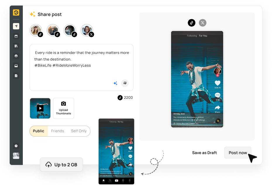 TikTok custom thumbnails to videos