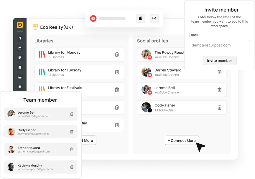 YouTube workspace