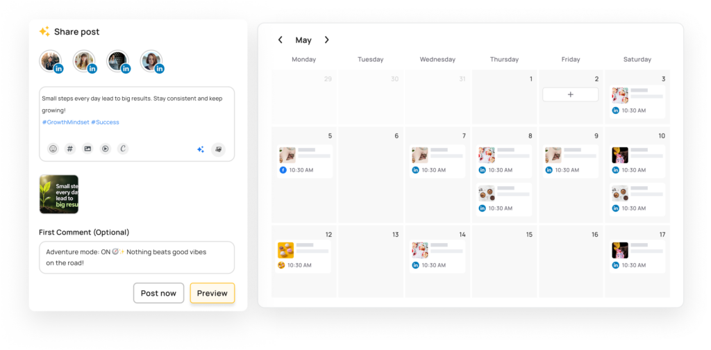 From generated tags to a scheduled LinkedIn post
