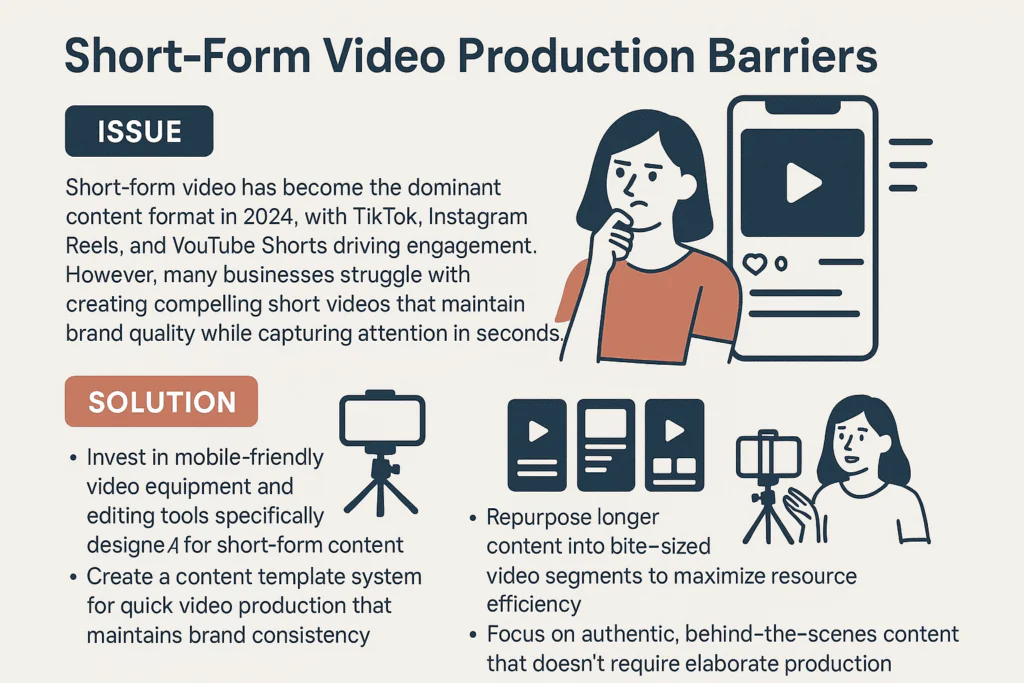 short form video production barriers