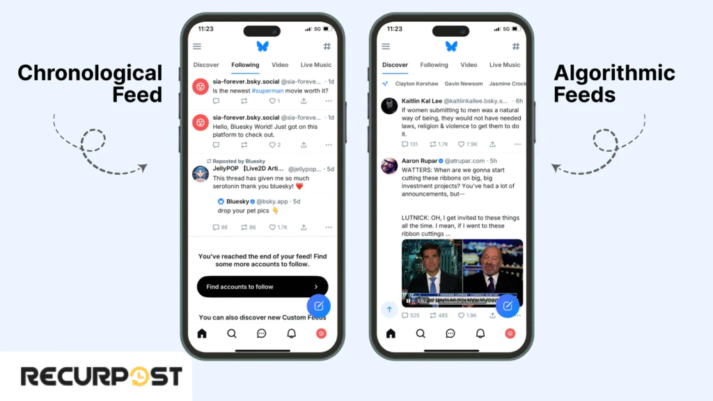 Does Bluesky Have an Algorithm? Chronological Feed vs Algorithmic Feeds