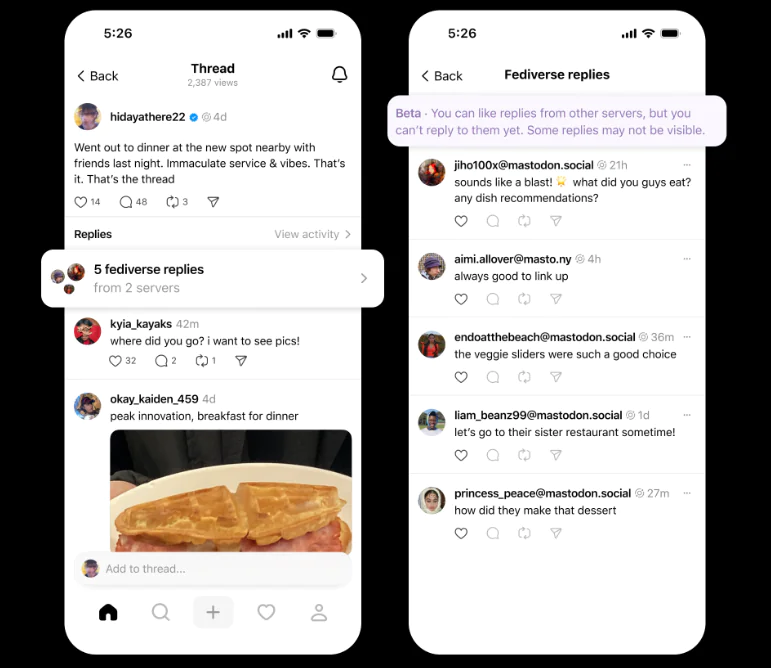 Fediverse Content Feed_meta threads algorithm