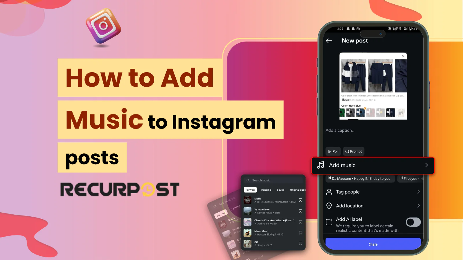 How to Add Music to Instagram Posts in