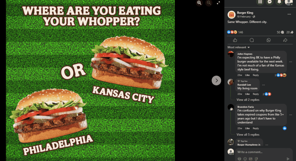 This or Thatfacebook post from burger kings