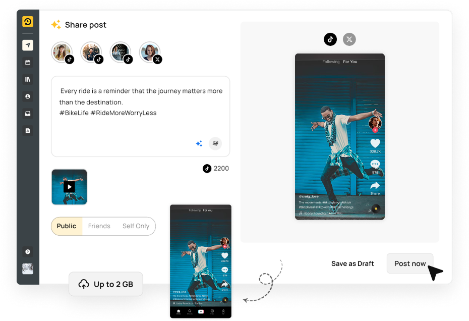 TikTok custom thumbnails to videos