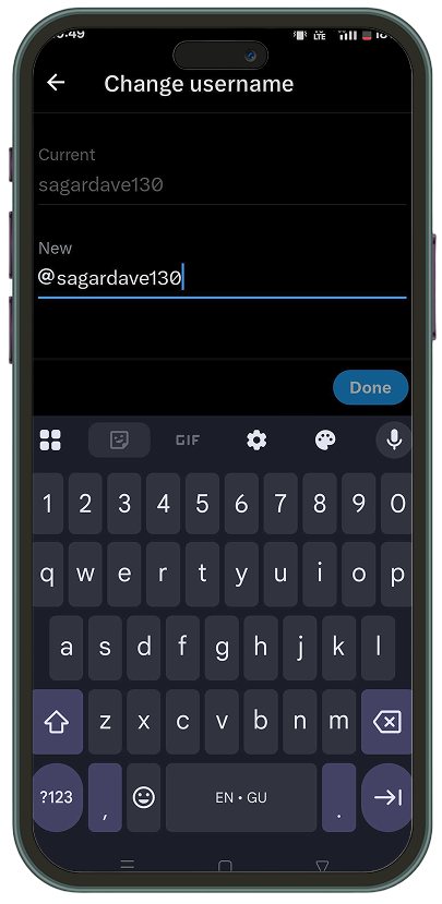 How to Change Your Twitter Handle on Android step 4