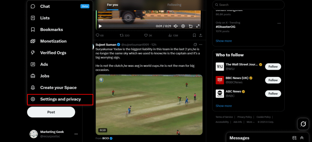 How to Change Your Twitter Handle on Desktop step 3