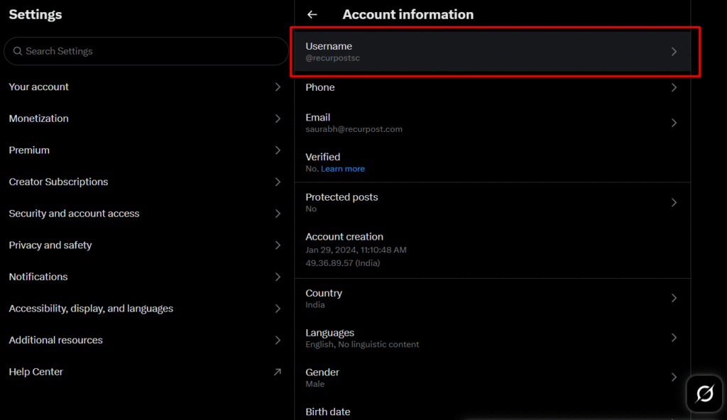 How to Change Your Twitter Handle on Desktop step 6