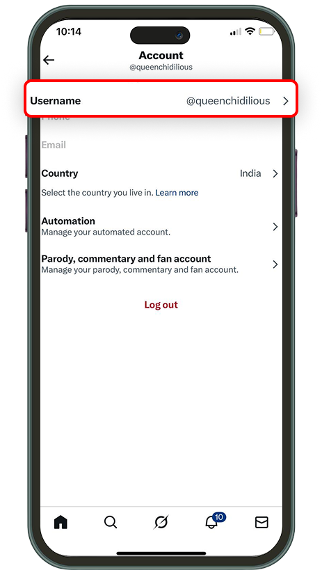 How to Change Your Twitter Handle on iPhone step 5