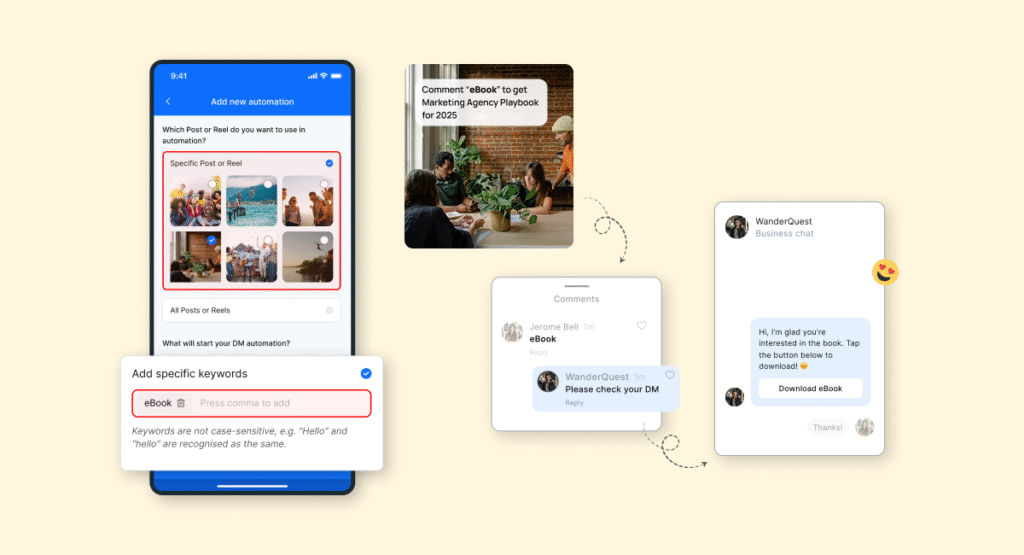 Mobile IG DM Automation