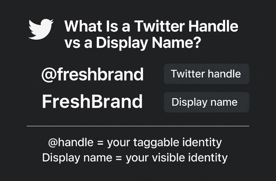 Twitter Handle vs Twitter Display name