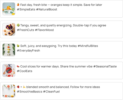 Insta content Variations