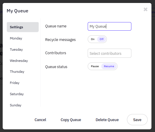 Setting up Smart Queues in Sendible