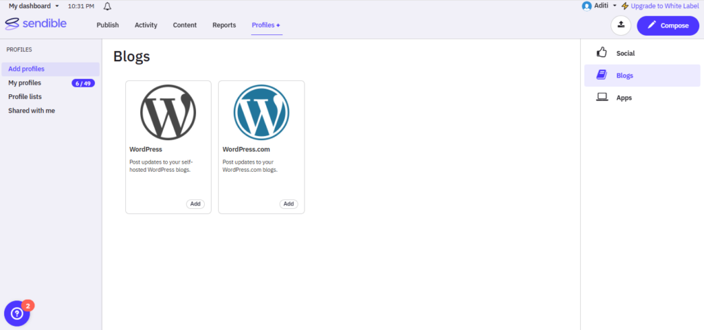 Sendible Integration