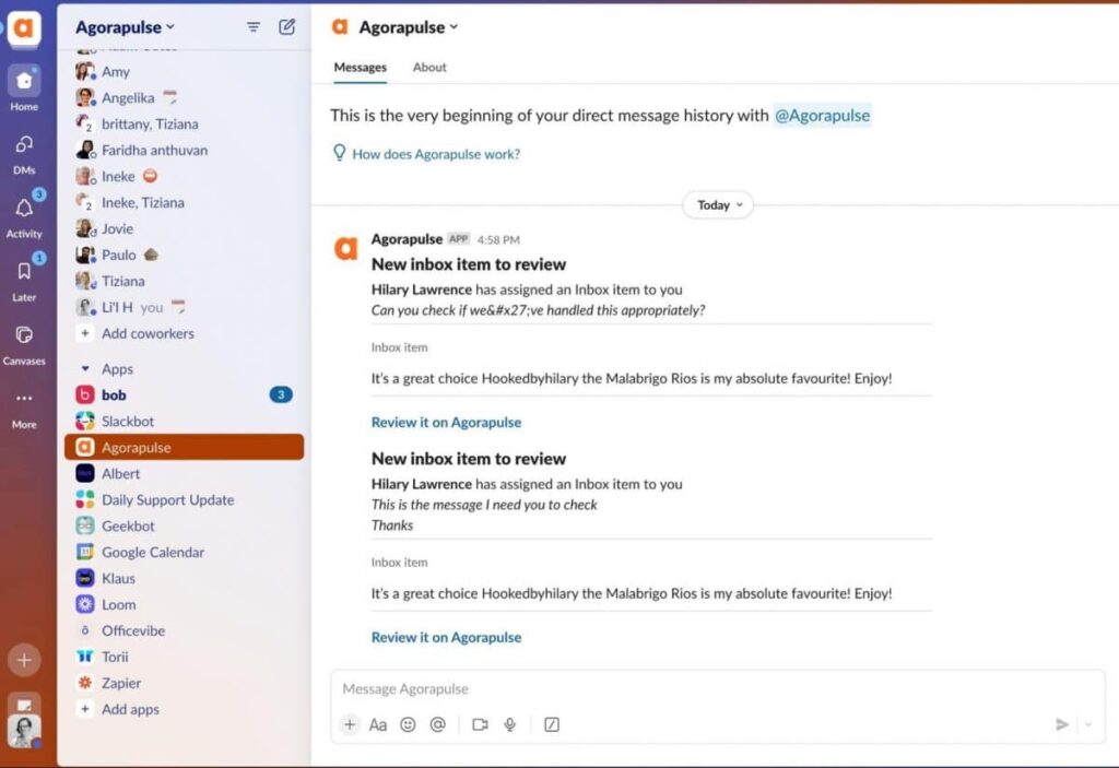 Agorapulse integrations