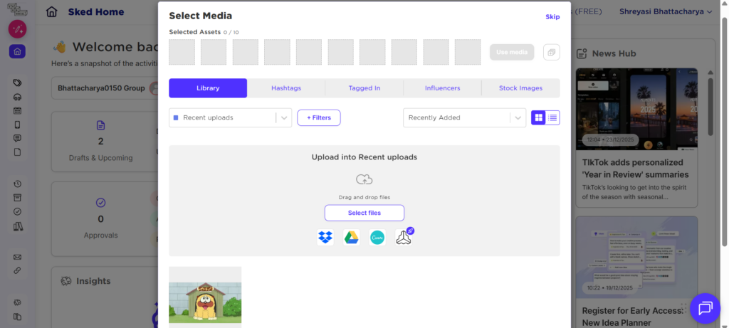 Sked Social integrations