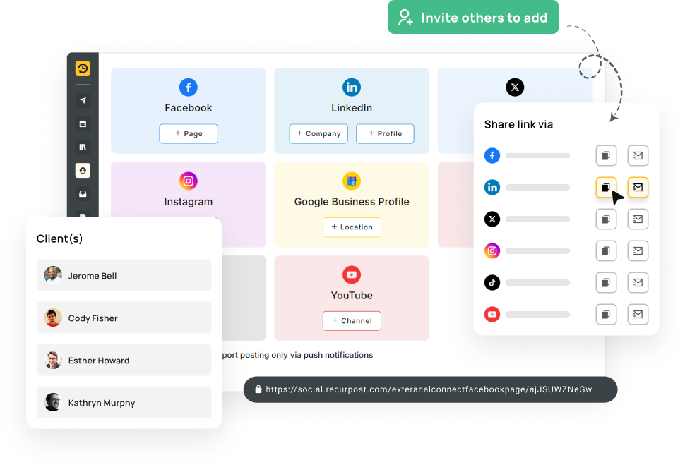 Connect your social accounts​