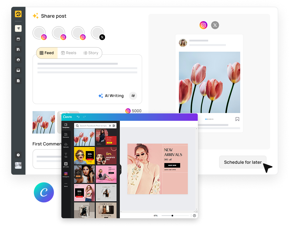 Get going from within the RecurPost app​