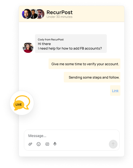 Live chat support​