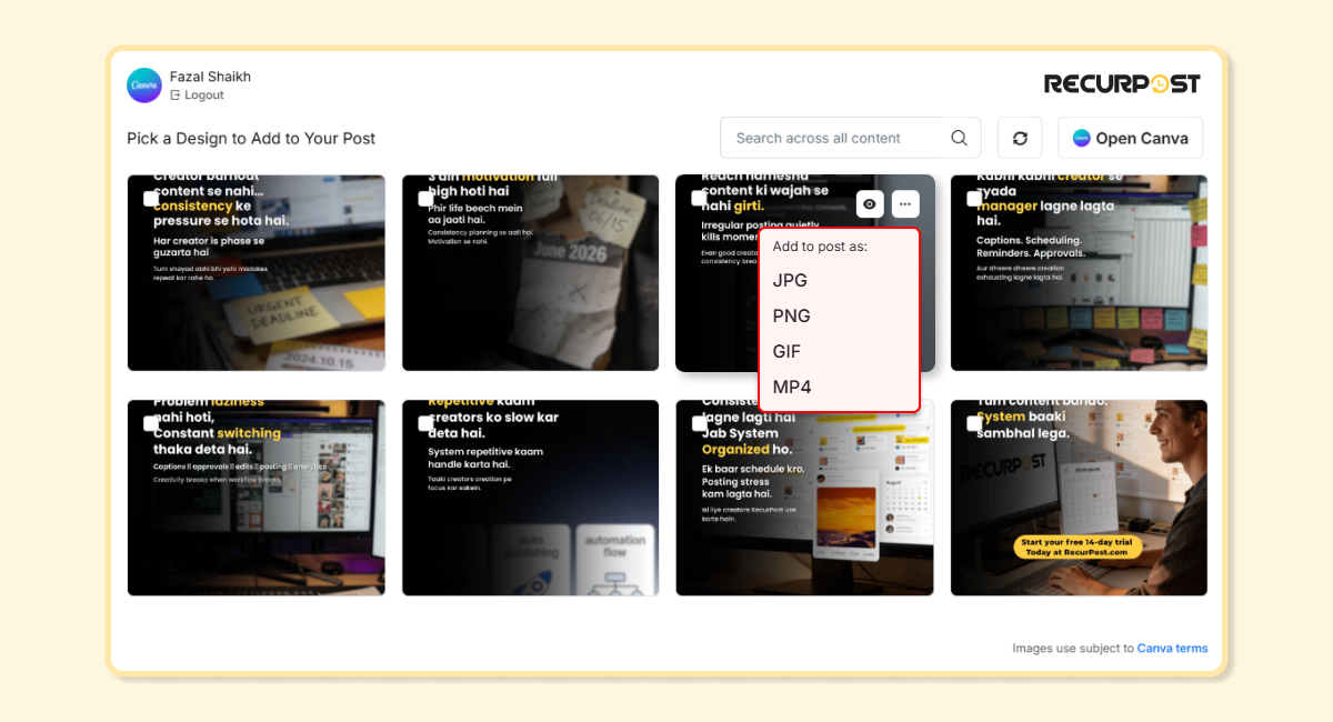 Canva Integration Is Back
