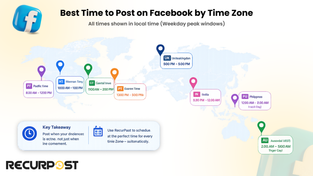 Best Time to Post on Facebook by Time Zone